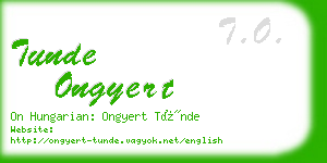 tunde ongyert business card